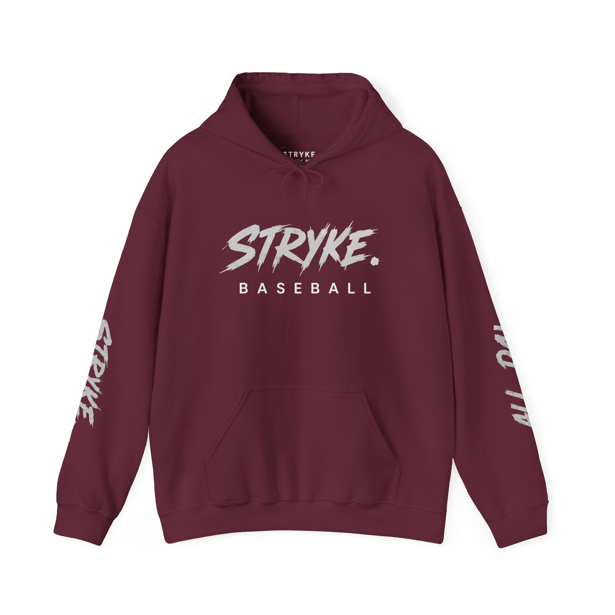 Stryke Logo Hoodie — Streetwear Graphic Pullover with Sleeve Script