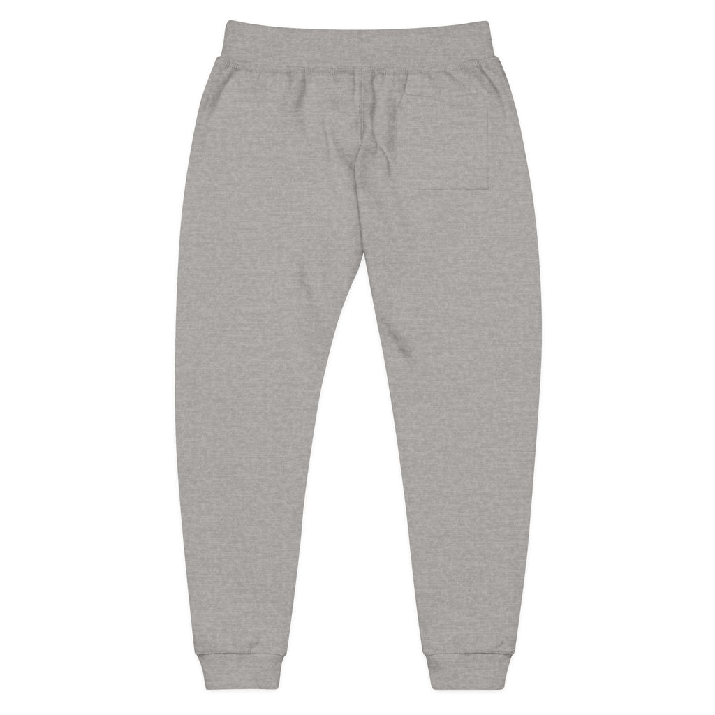 Embroidered 'STRYKE MISSION' Fleece Sweatpants — White Comfort Joggers