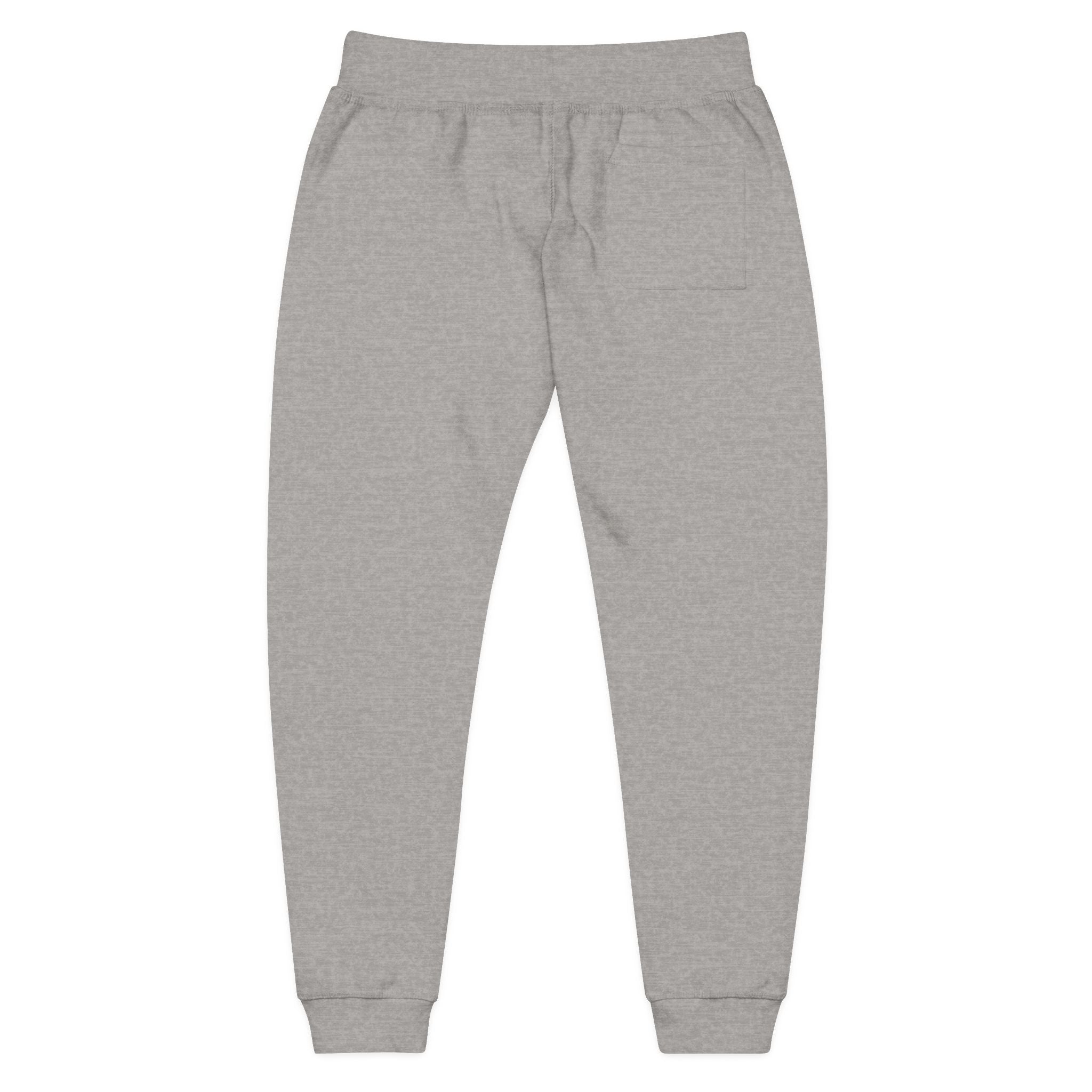 Embroidered 'STRYKE MISSION' Fleece Sweatpants — White Comfort Joggers