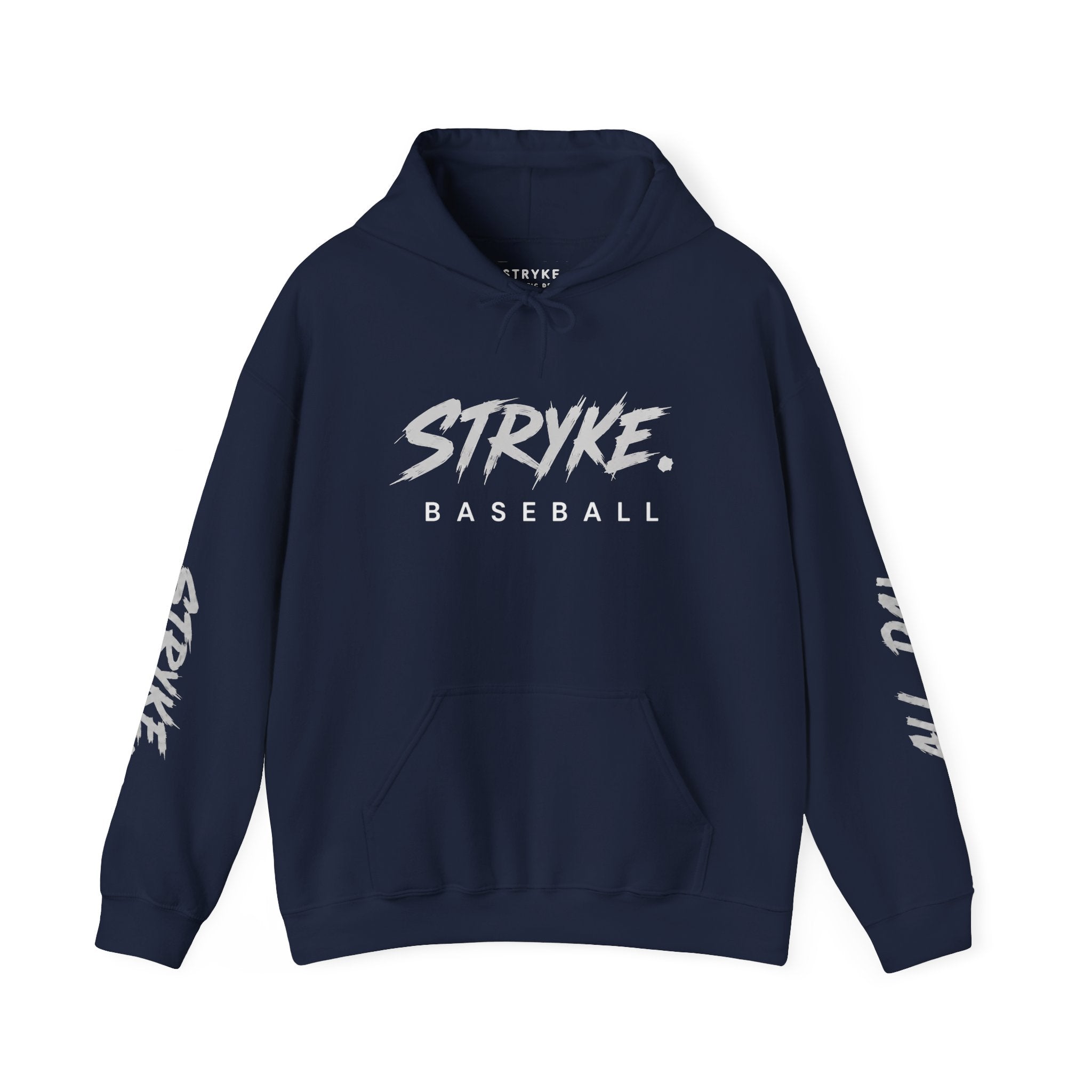 Stryke Logo Hoodie — Streetwear Graphic Pullover with Sleeve Script