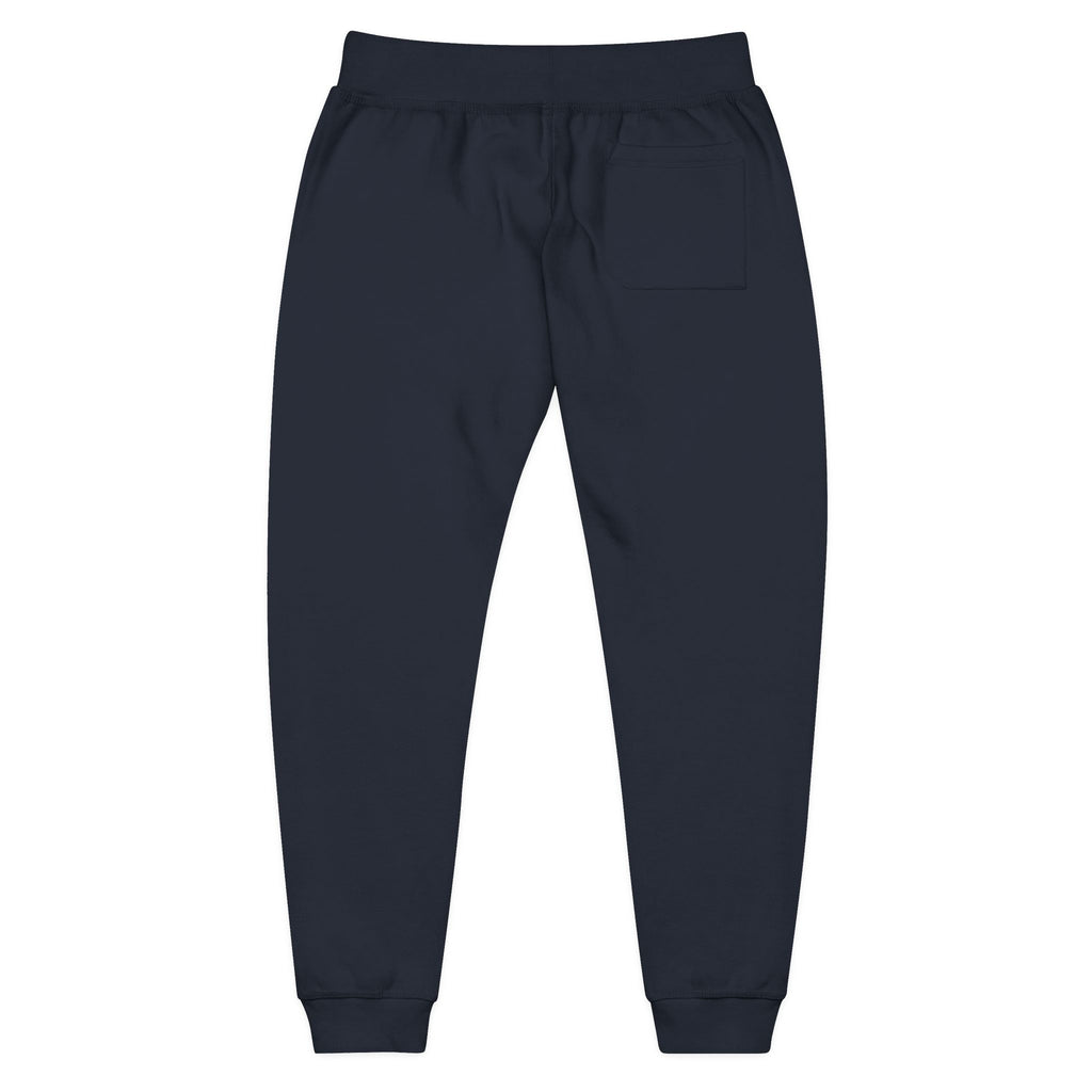 Embroidered 'STRYKE MISSION' Fleece Sweatpants — White Comfort Joggers