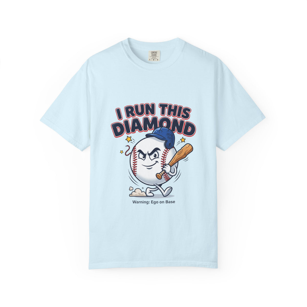 I Run This Diamond Baseball T-Shirt — Vintage Cartoon Batting Graphic Tee