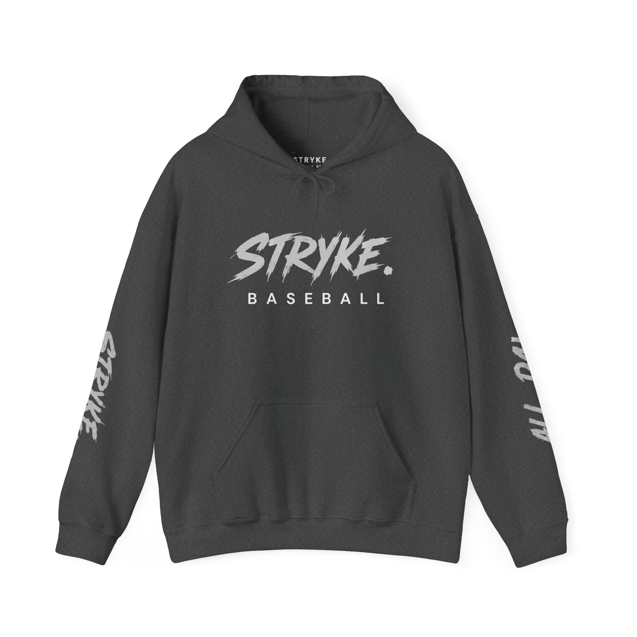 Stryke Logo Hoodie — Streetwear Graphic Pullover with Sleeve Script