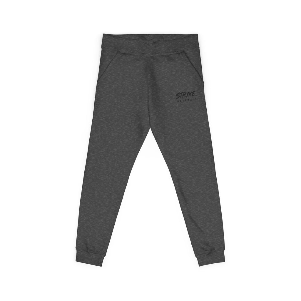 Embroidered 'STRYKE MISSION' Fleece Sweatpants — White Comfort Joggers