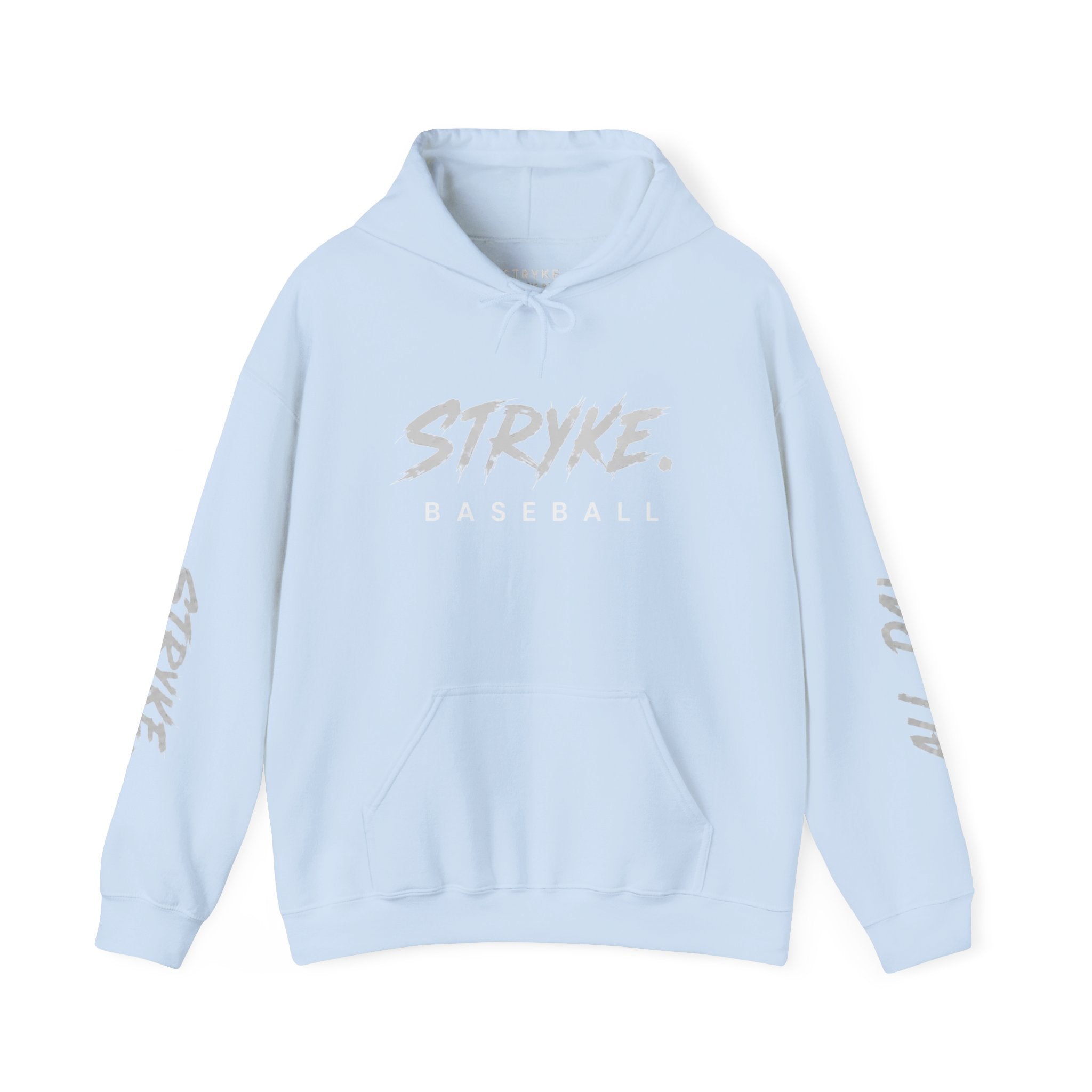 Stryke Logo Hoodie — Streetwear Graphic Pullover with Sleeve Script