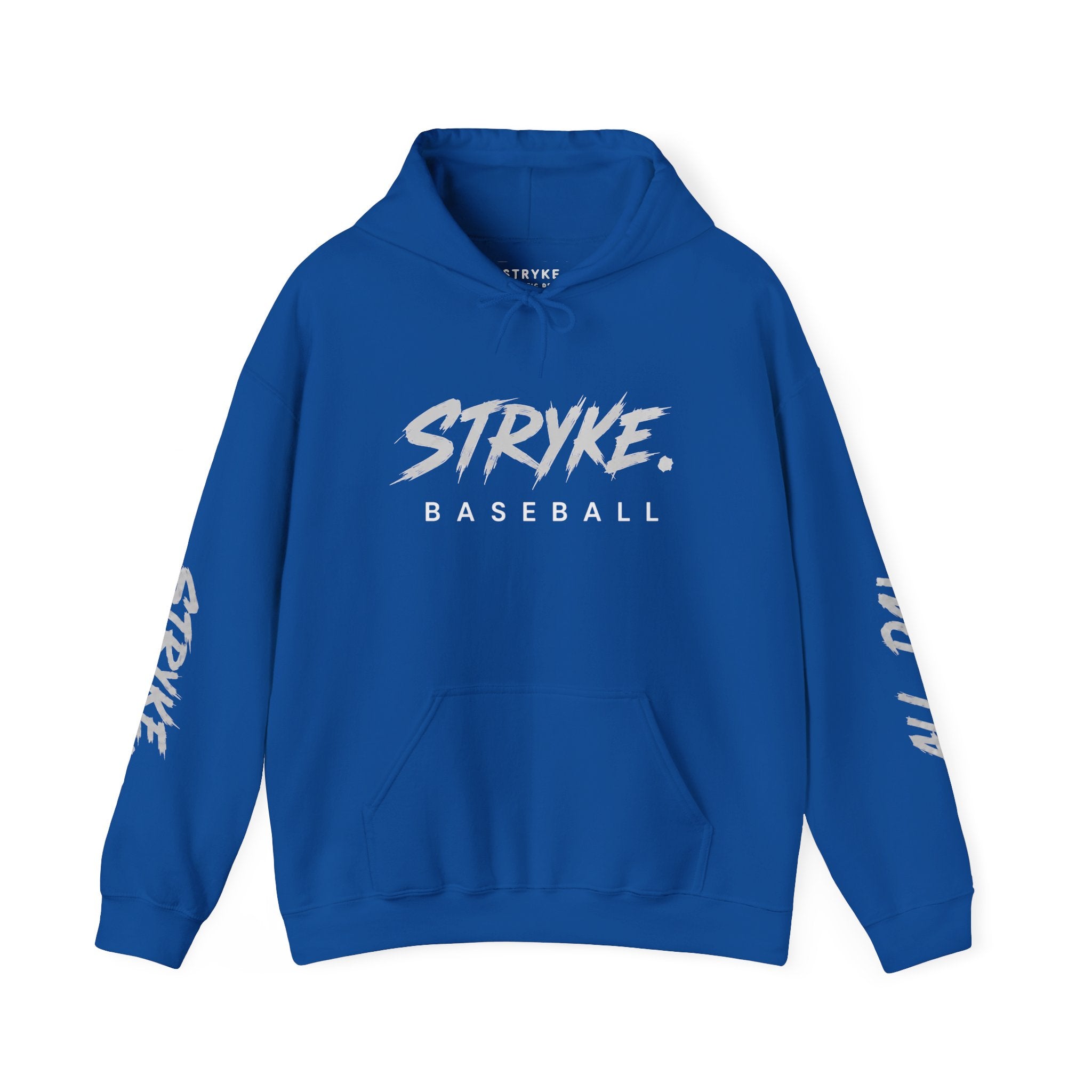 Stryke Logo Hoodie — Streetwear Graphic Pullover with Sleeve Script