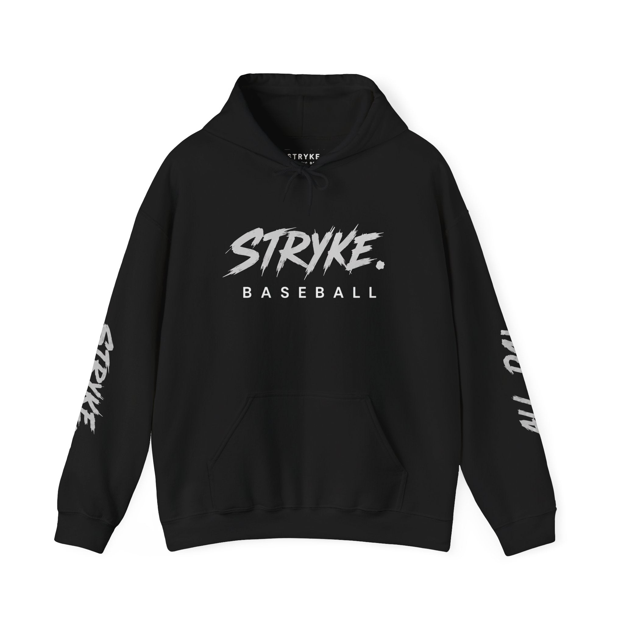 Stryke Logo Hoodie — Streetwear Graphic Pullover with Sleeve Script