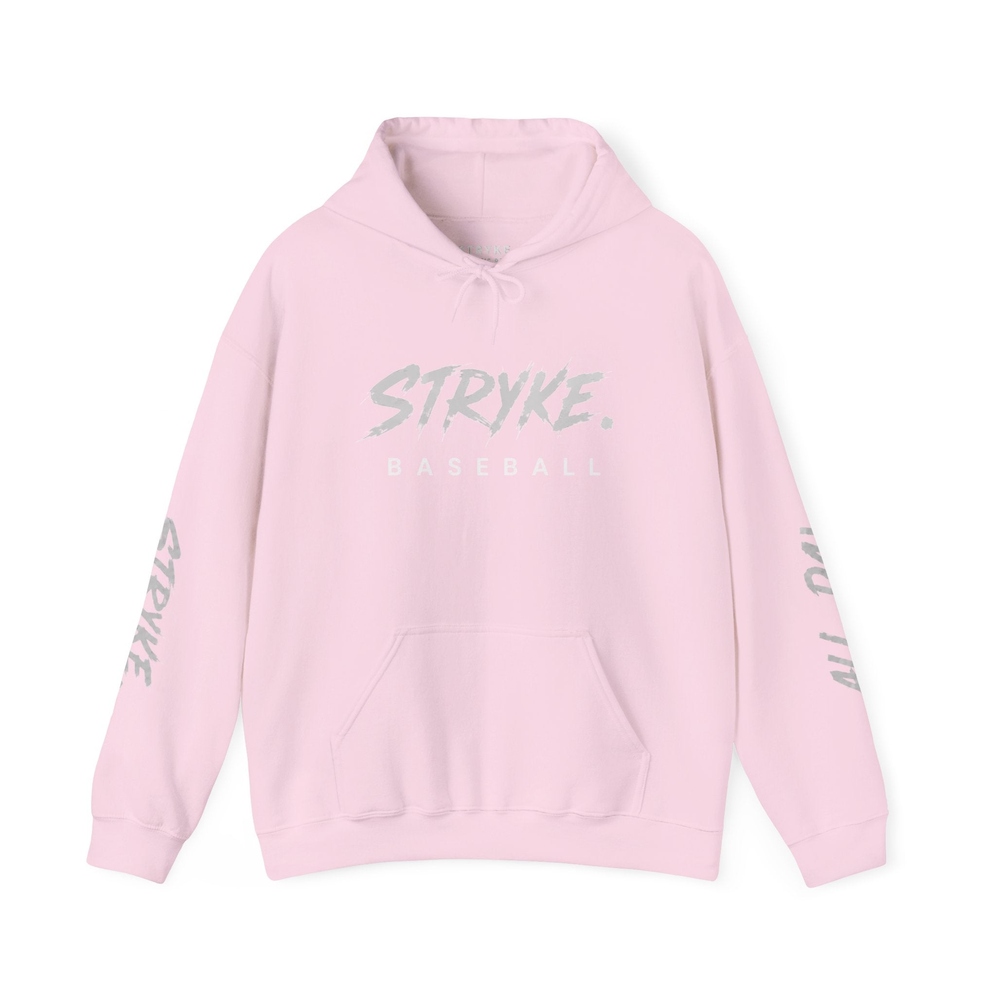 Stryke Logo Hoodie — Streetwear Graphic Pullover with Sleeve Script