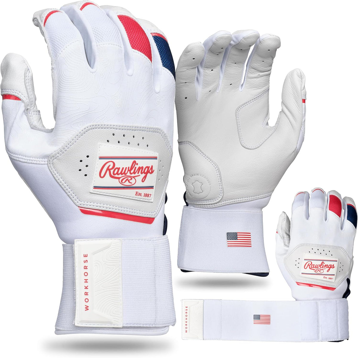 | Workhorse Baseball Batting Gloves | Compression Strap | Adult Sizes | Multiple Colors