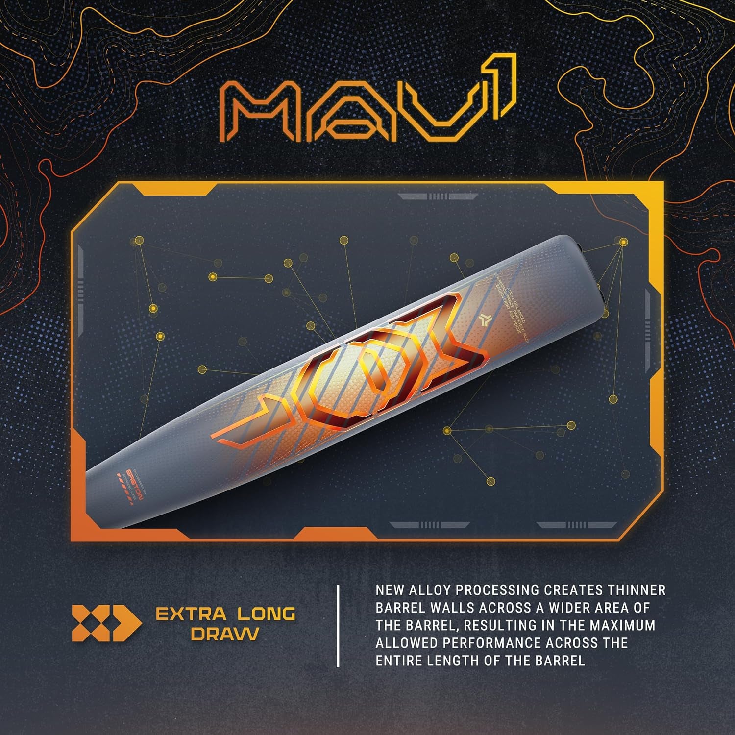 2025 | MAV1 Baseball Bat | BBCOR | -3 Drop | 2 5/8" Barrel | 1 Pc. Alloy