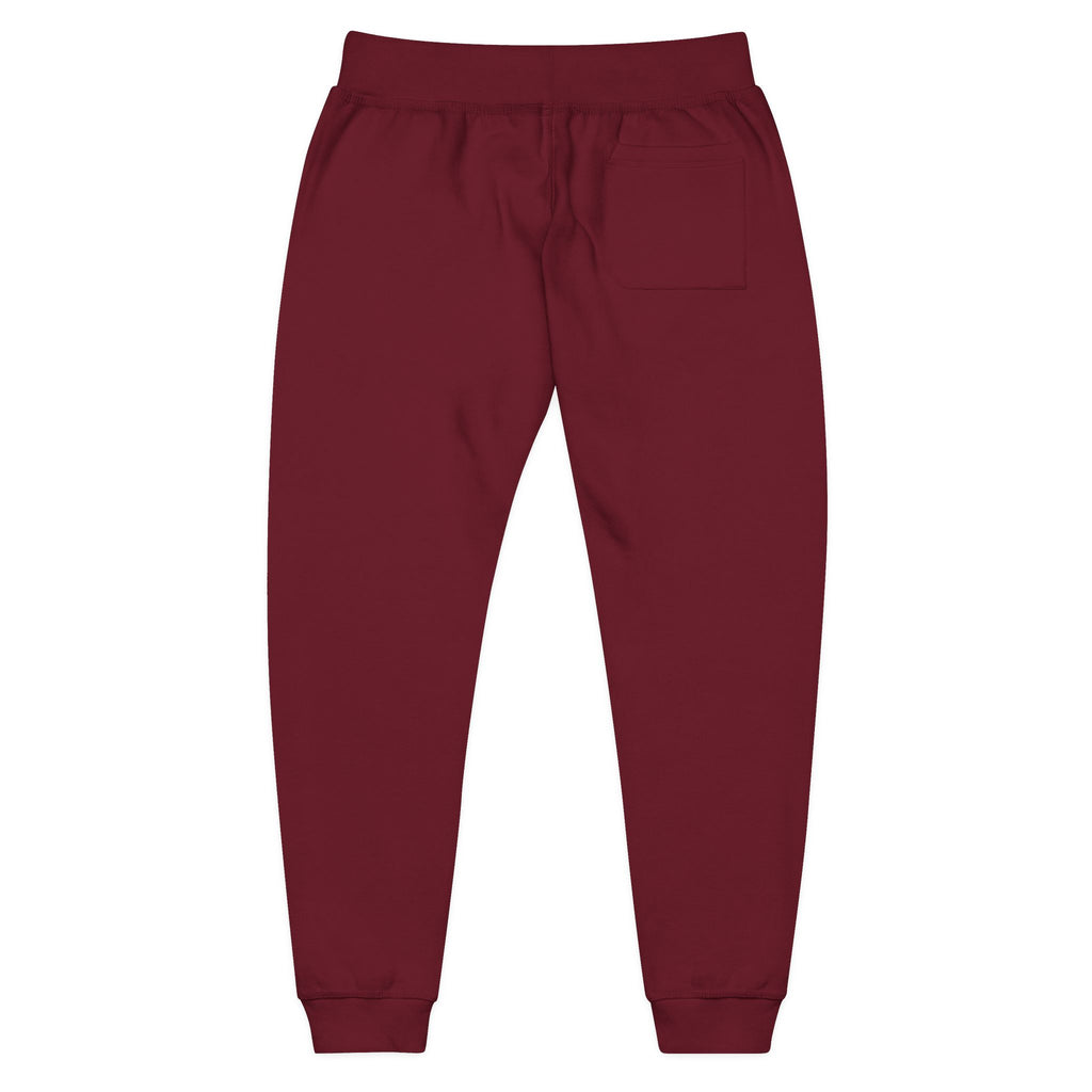 Embroidered 'STRYKE MISSION' Fleece Sweatpants — White Comfort Joggers
