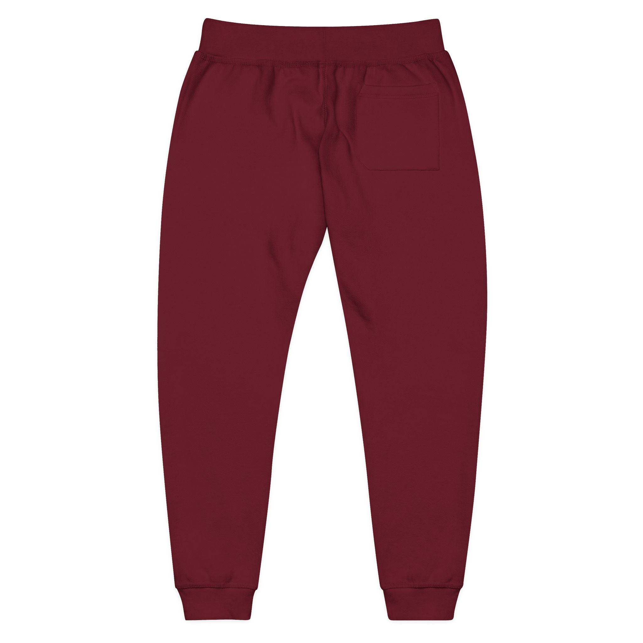 Embroidered 'STRYKE MISSION' Fleece Sweatpants — White Comfort Joggers