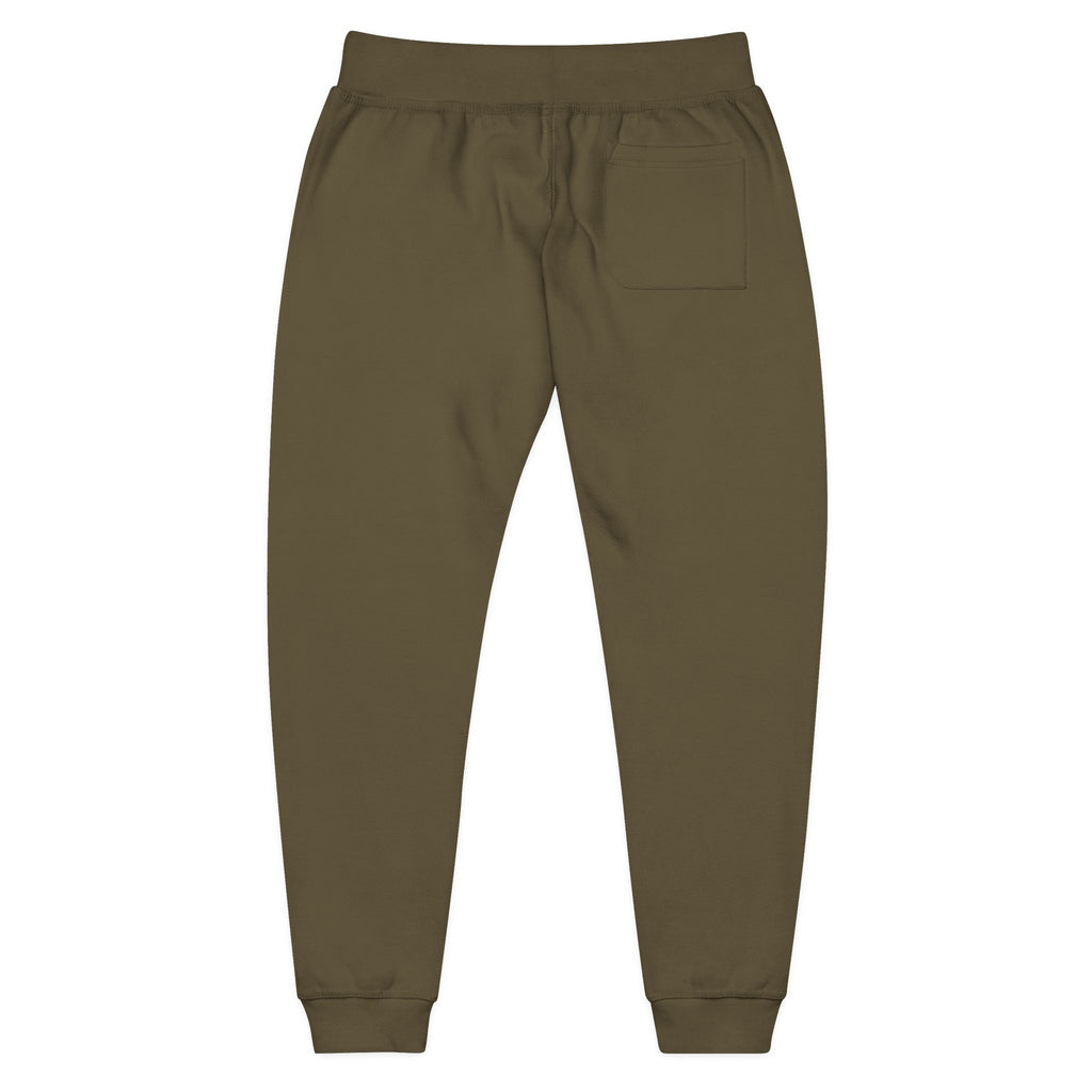 Embroidered 'STRYKE MISSION' Fleece Sweatpants — White Comfort Joggers