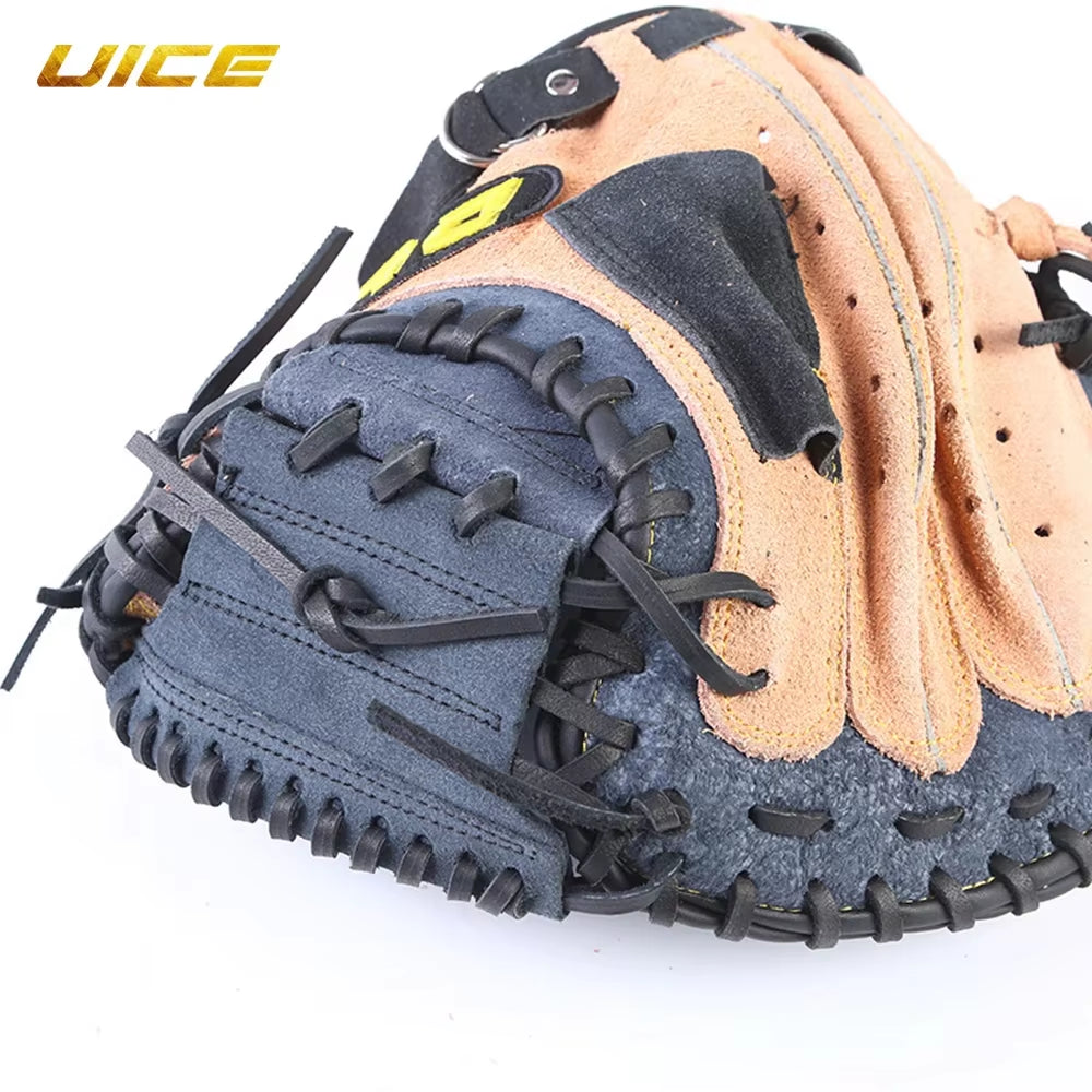 UICE Baseball Glove Leather Baseball Catcher Glove 12.5 Left Hand Practice Equipment Softball Training Catcher Gloves