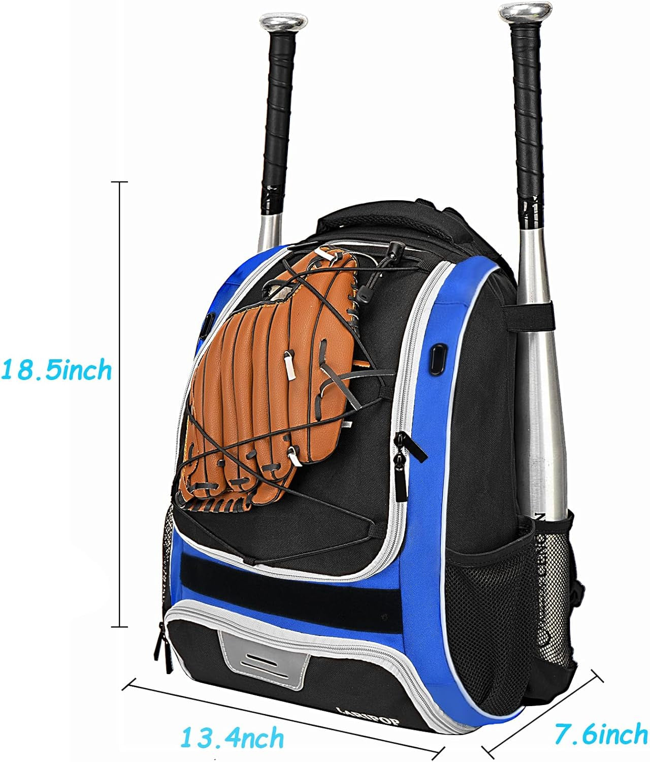Youth Baseball Bag - Bat Backpack for Softball and T-Ball Gear with Separate Shoe Compartment, Adult Softball Bag for Baseball Glove Helmet and Accessories with Large Compartment Fence Hooks