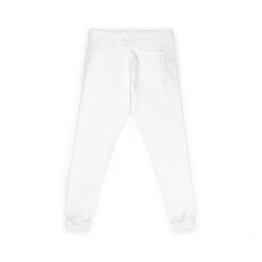 Embroidered 'STRYKE MISSION' Fleece Sweatpants — White Comfort Joggers