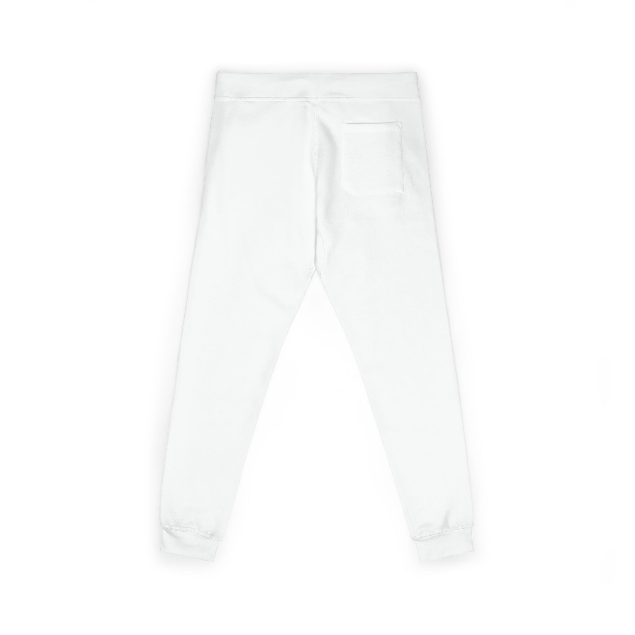 Embroidered 'STRYKE MISSION' Fleece Sweatpants — White Comfort Joggers