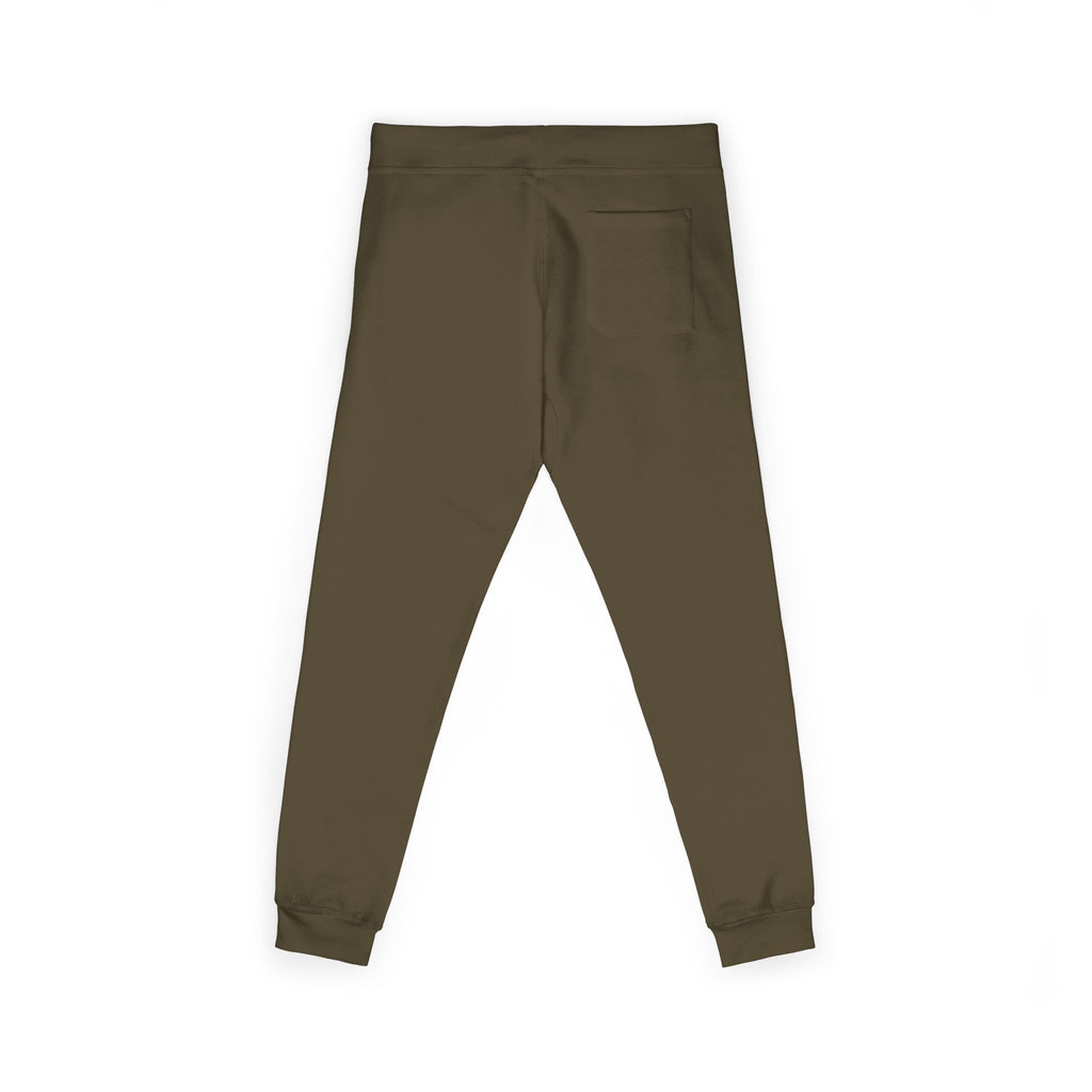 Embroidered 'STRYKE MISSION' Fleece Sweatpants — White Comfort Joggers