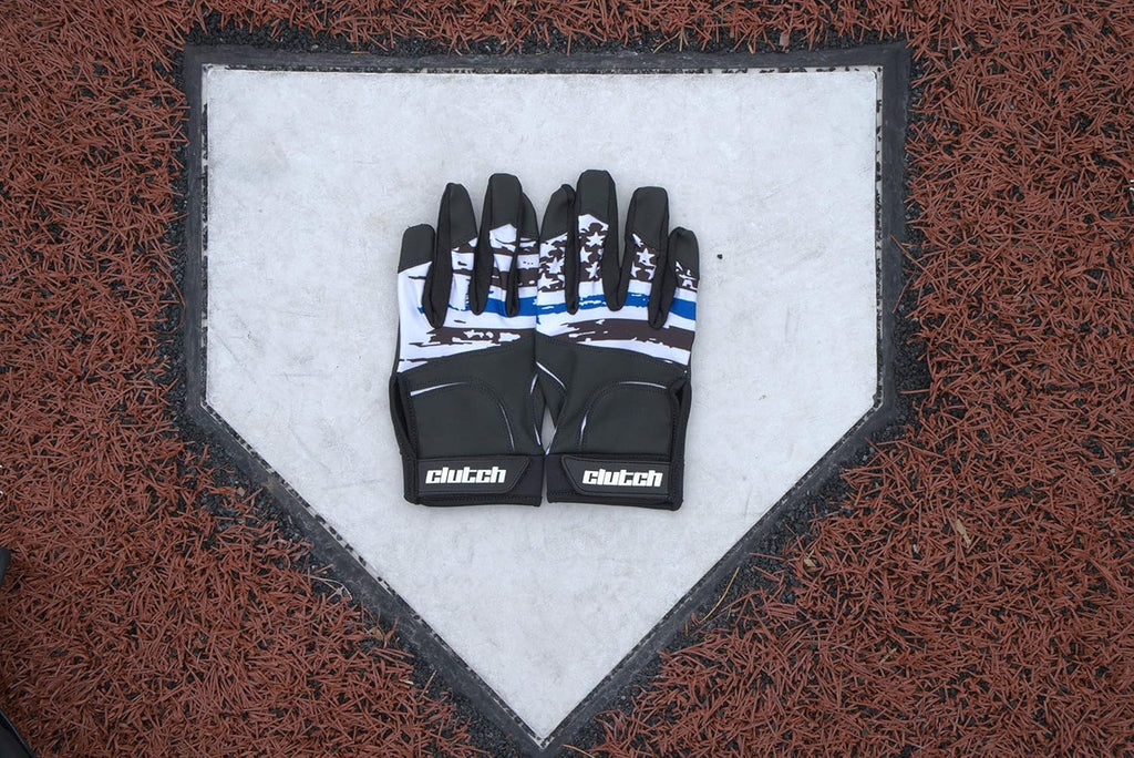 American Flag Baseball & Softball Batting Gloves, Super Grip Finger Fit, Performance Mesh & Perforated Sheepskin Palm for Adults & Youth
