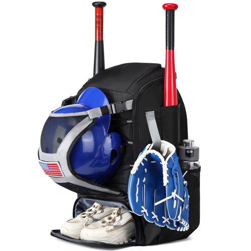 Baseball Equipment Bag Baseball Backpack with Shoe Compartment Softball Bat Bag for Youth Large Capacity Sport Baseball Backpack