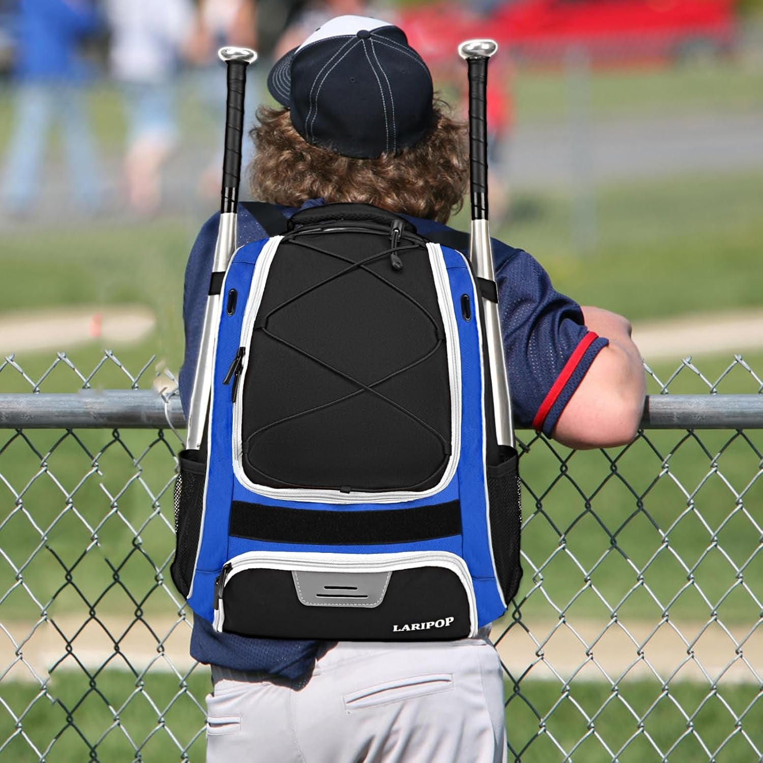 Youth Baseball Bag - Bat Backpack for Softball and T-Ball Gear with Separate Shoe Compartment, Adult Softball Bag for Baseball Glove Helmet and Accessories with Large Compartment Fence Hooks