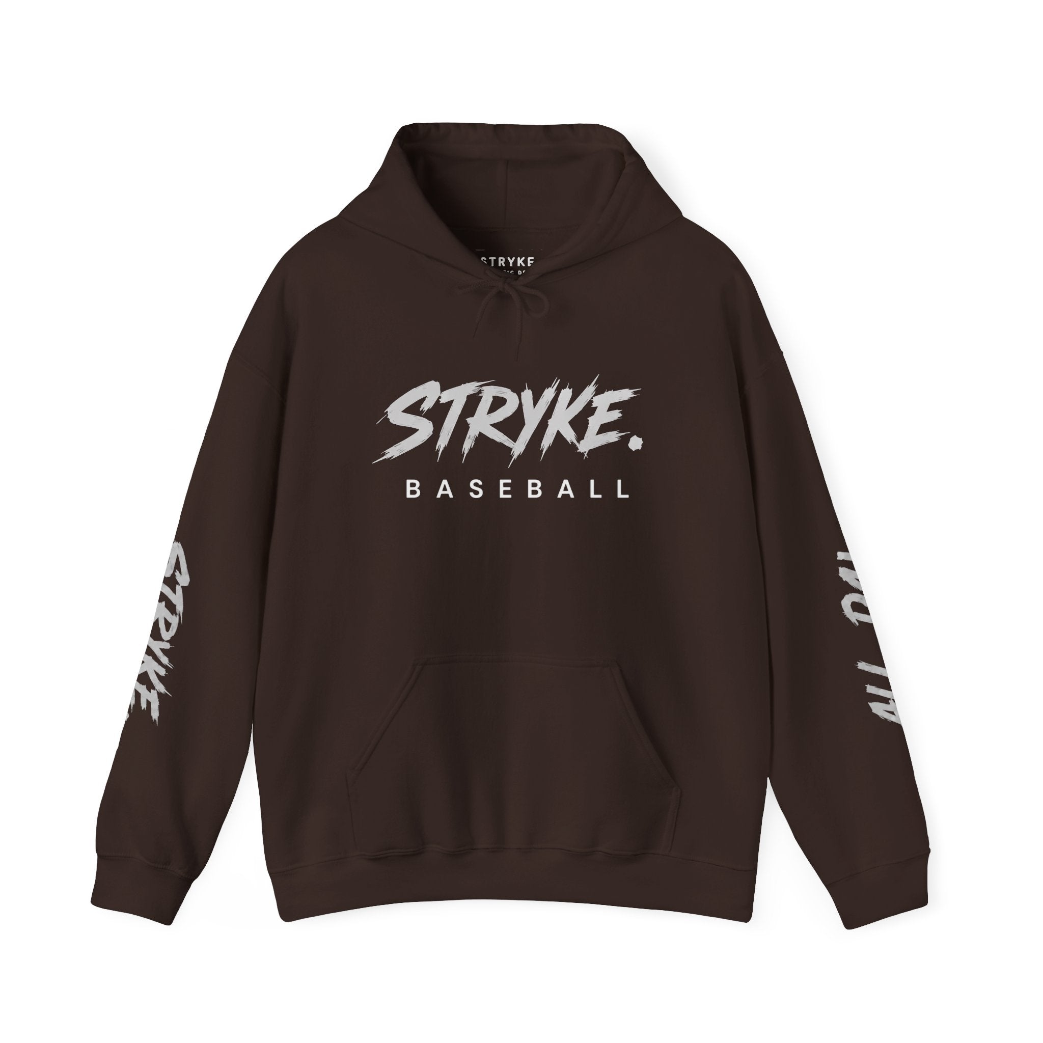 Stryke Logo Hoodie — Streetwear Graphic Pullover with Sleeve Script