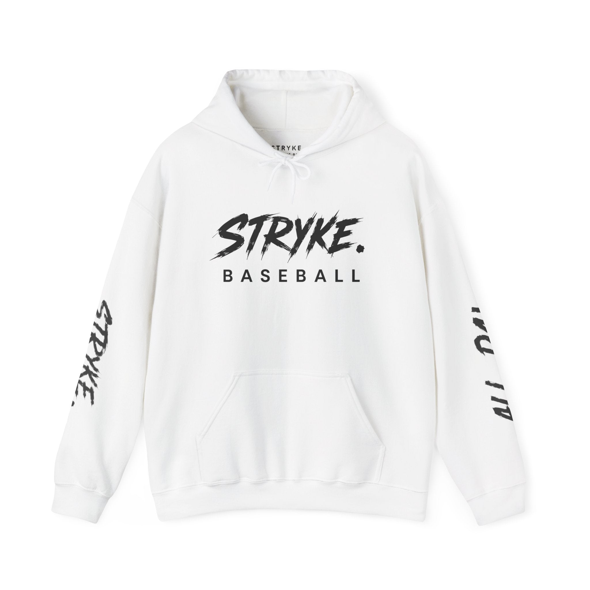 Stryke Logo Hoodie — Streetwear Graphic Pullover with Sleeve Script