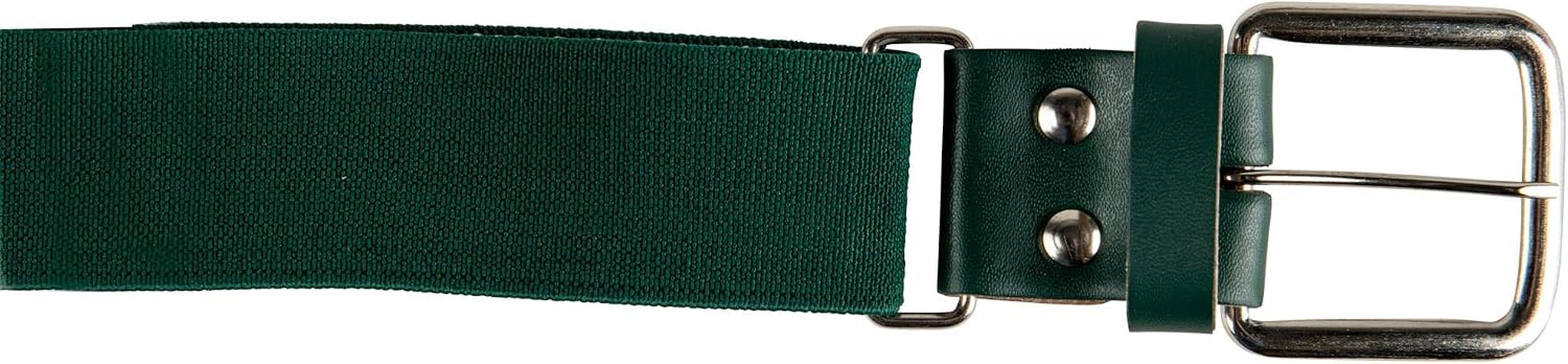 Baseball Belt with Leather Tab