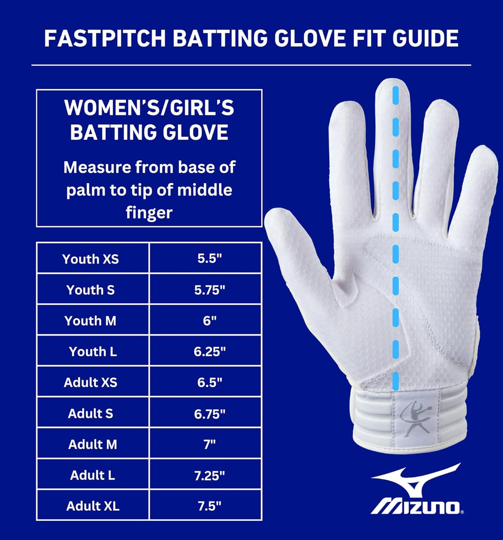 Finch Softball Padded Batting Gloves | Pair | Adult and Youth | Nonslip Palm | Padded Shockpalm | Flexmesh Back | Quikadjust Wrist Tab