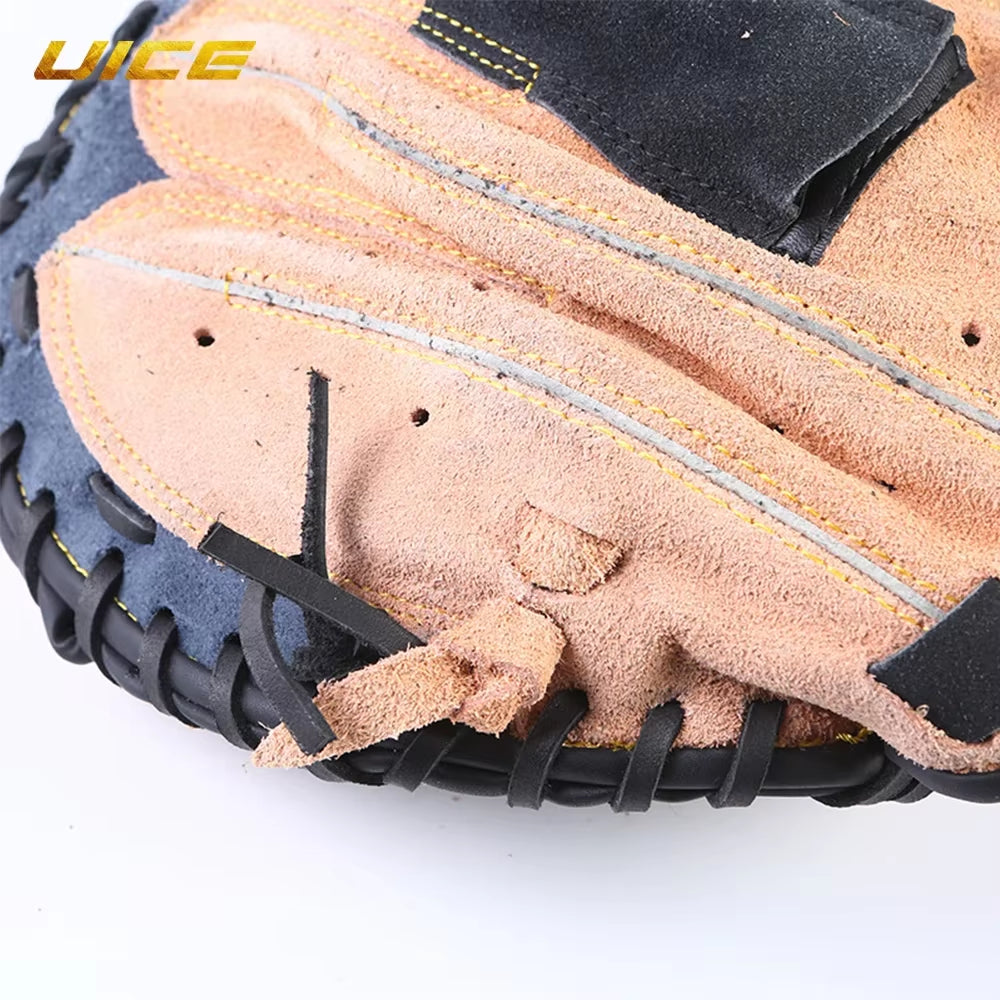 UICE Baseball Glove Leather Baseball Catcher Glove 12.5 Left Hand Practice Equipment Softball Training Catcher Gloves