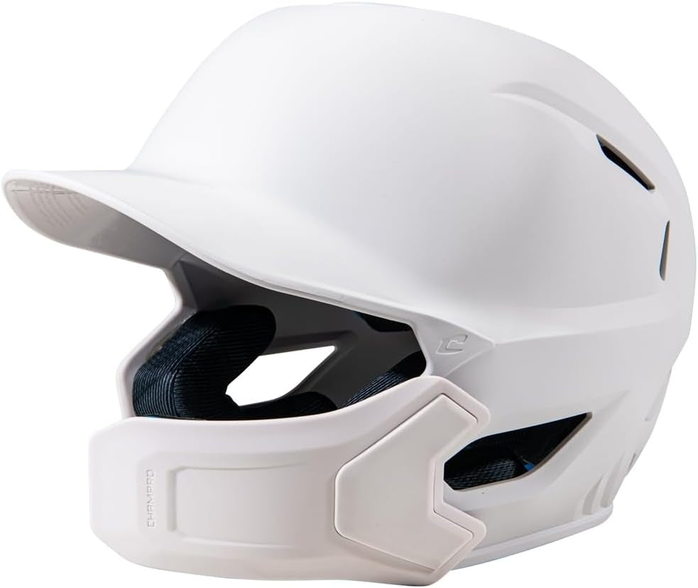 HXE Matte Baseball Batting Helmet with Jaw Guard