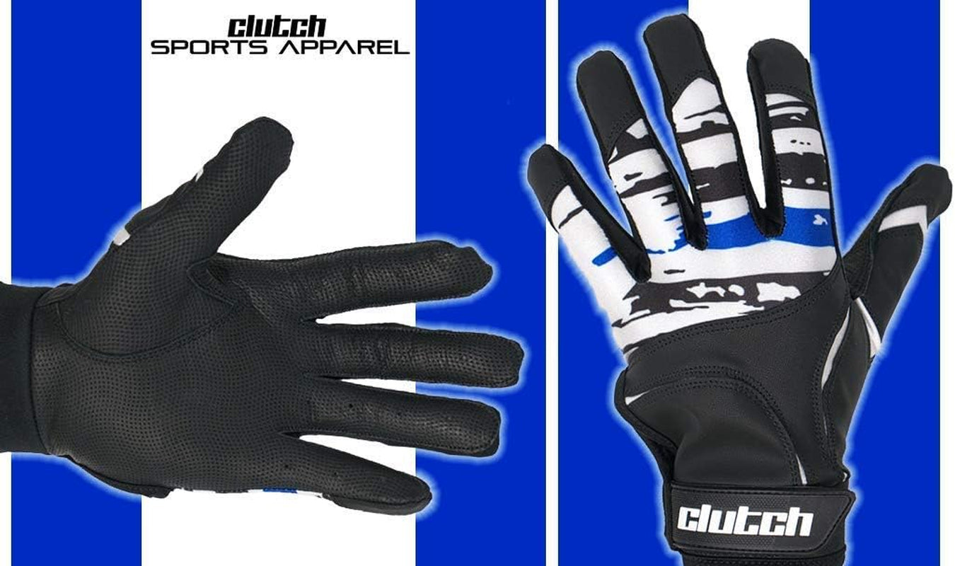 American Flag Baseball & Softball Batting Gloves, Super Grip Finger Fit, Performance Mesh & Perforated Sheepskin Palm for Adults & Youth
