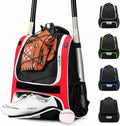HMLIN Baseball Bag,Baseball Backpack, Softball Bat Bag with Shoes Compartment for Youth Adults,Lightweight Baseball Bag with T-Ball & Softball Equipment & Gear