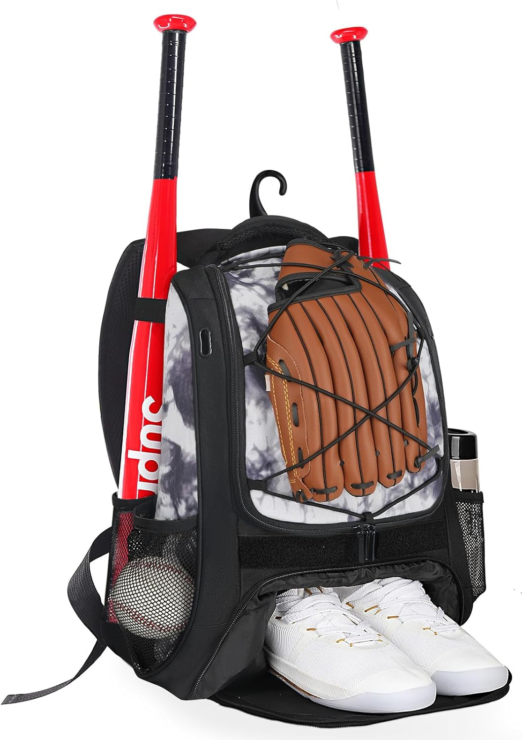 Youth Baseball Bag,Softball Bag with Shoes Compartment,Baseball Backpack with Fence Hook for Tball Bat & Equipment