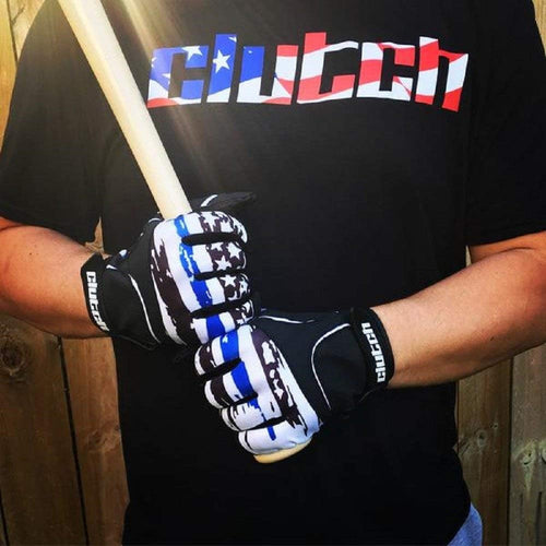 American Flag Baseball & Softball Batting Gloves, Super Grip Finger Fit, Performance Mesh & Perforated Sheepskin Palm for Adults & Youth