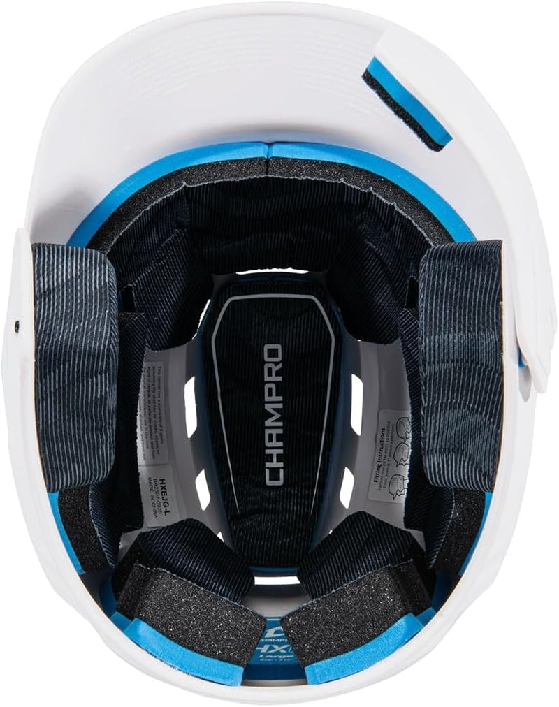 HXE Matte Baseball Batting Helmet with Jaw Guard