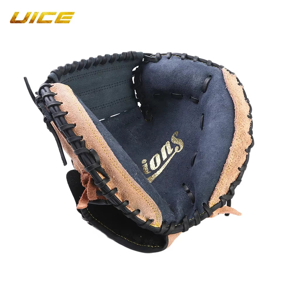 UICE Baseball Glove Leather Baseball Catcher Glove 12.5 Left Hand Practice Equipment Softball Training Catcher Gloves